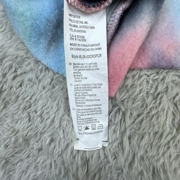 Def Leppard Tie-Dye Crop Sweatshirt Retro Rock Band Pullover Y2K Streetwear Sz L - Picture 4 of 10